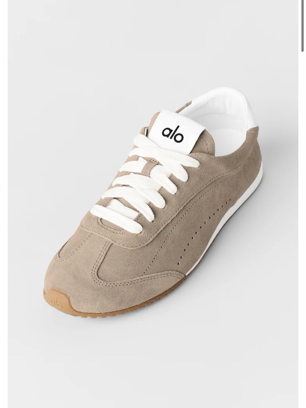 ALO Yoga Men's Gravel Sneaker with White Laces